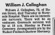 Obituary for William CALLAGHAN