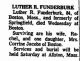 Obit - IL - FUNDERBURK, Luther Daily Illinois State Journal 11 Feb 1966